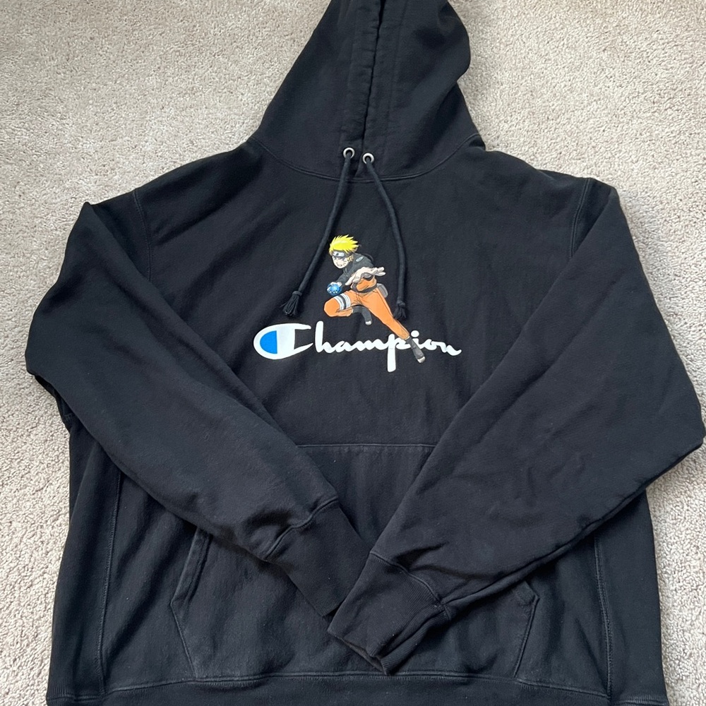 Champion Black Graphic Hoodie